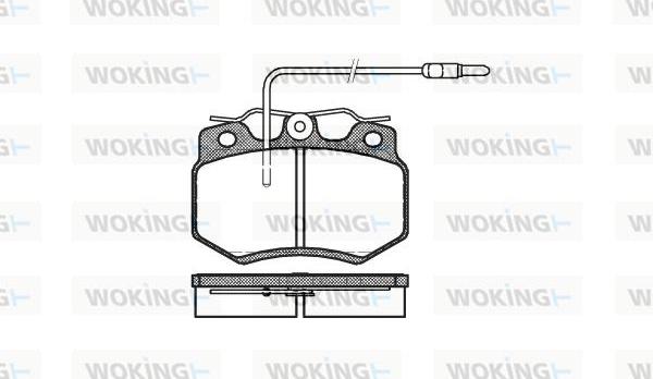 Woking P0703.04 - Тормозные колодки, дисковые, комплект avtokuzovplus.com.ua