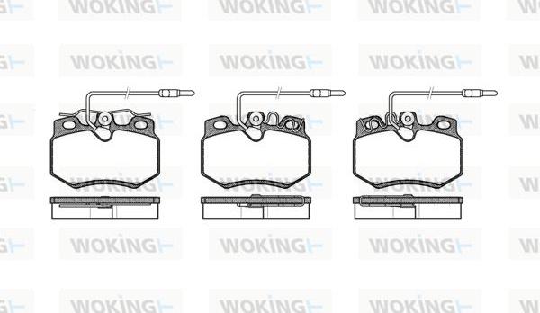 Woking P0703.24 - Тормозные колодки, дисковые, комплект avtokuzovplus.com.ua