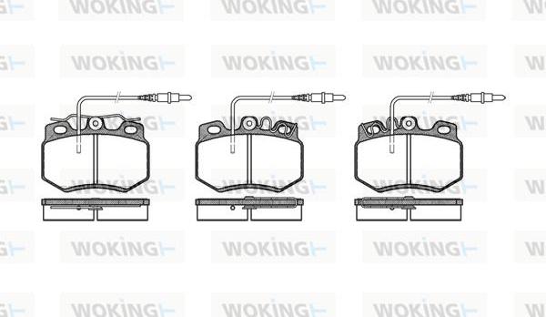 Woking P0703.34 - Тормозные колодки, дисковые, комплект autodnr.net