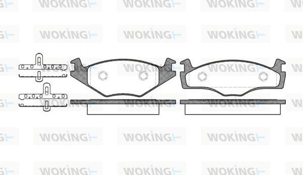 Woking P0713.05 - Тормозные колодки, дисковые, комплект avtokuzovplus.com.ua