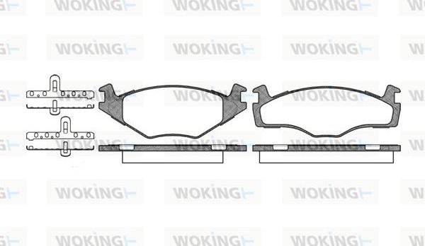 Woking P0713.60 - Тормозные колодки, дисковые, комплект avtokuzovplus.com.ua