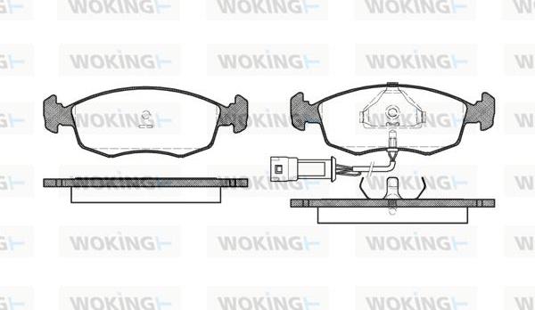 Woking P0723.02 - Тормозные колодки, дисковые, комплект avtokuzovplus.com.ua