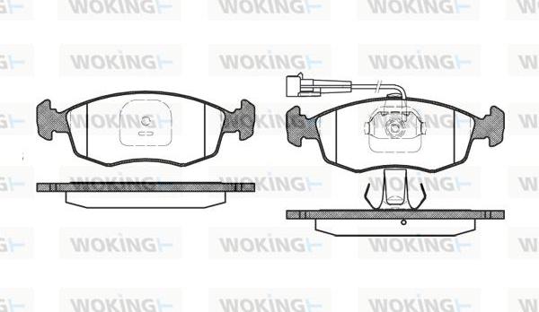 Woking P0723.12 - Тормозные колодки, дисковые, комплект autodnr.net