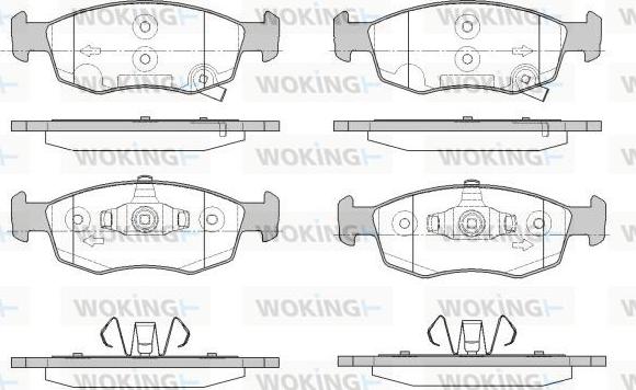 Woking P0723.34 - Гальмівні колодки, дискові гальма autocars.com.ua