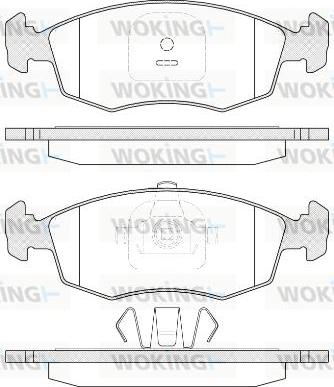 Woking P0723.35 - Гальмівні колодки, дискові гальма autocars.com.ua