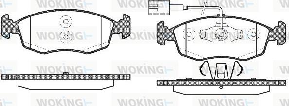 Woking P0723.52 - Тормозные колодки, дисковые, комплект avtokuzovplus.com.ua