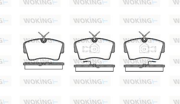 Woking P0733.00 - Тормозные колодки, дисковые, комплект avtokuzovplus.com.ua