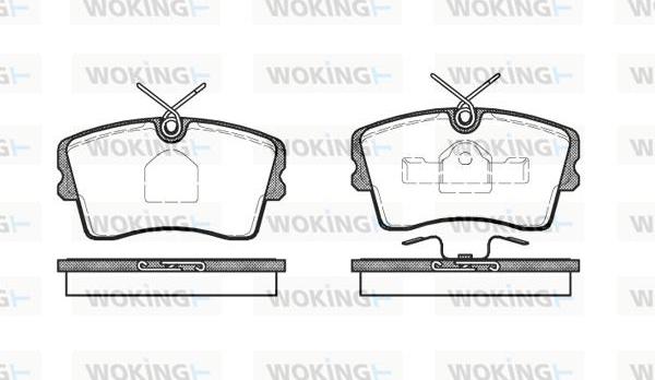 Woking P0733.10 - Тормозные колодки, дисковые, комплект avtokuzovplus.com.ua