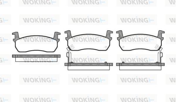 Woking P0743.02 - Тормозные колодки, дисковые, комплект avtokuzovplus.com.ua