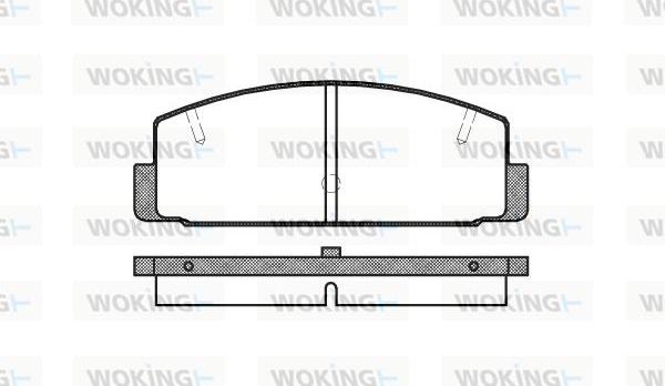 Woking P0793.20 - Гальмівні колодки зад. Mazda 6-626 1.8-2.5 99-13 autocars.com.ua