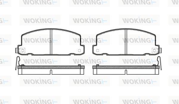 Woking P0813.04 - Гальмівні колодки, дискові гальма autocars.com.ua
