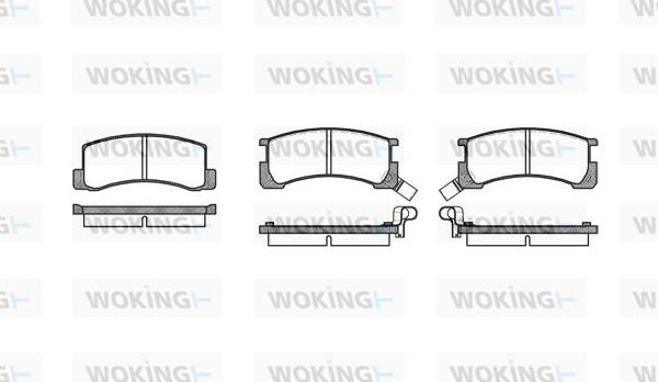 Woking P0853.02 - Тормозные колодки, дисковые, комплект avtokuzovplus.com.ua