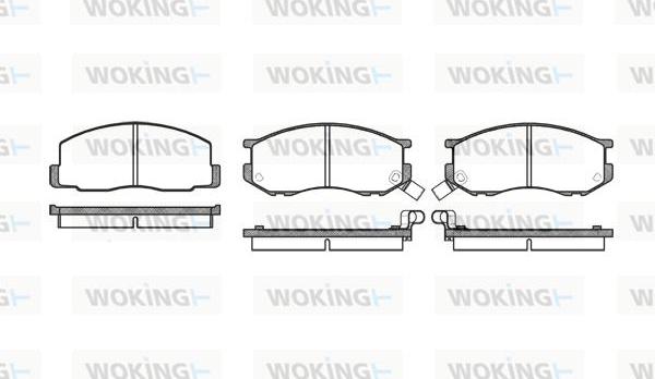 Woking P0873.02 - Гальмівні колодки, дискові гальма autocars.com.ua