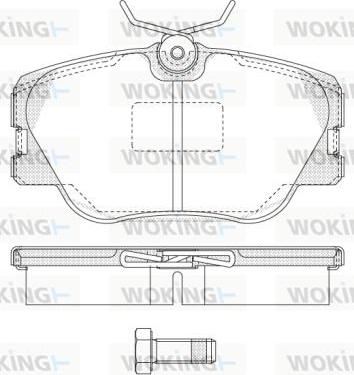 Woking P0893.00 - Гальмівні колодки, дискові гальма autocars.com.ua