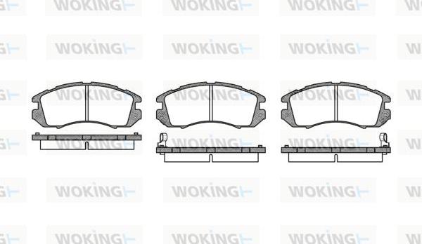 Woking P0913.12 - Тормозные колодки, дисковые, комплект avtokuzovplus.com.ua