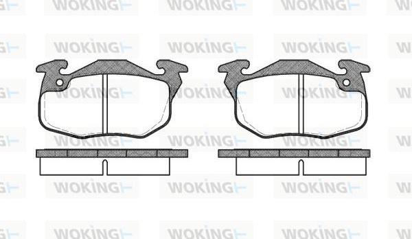 Woking P0923.10 - Тормозные колодки, дисковые, комплект avtokuzovplus.com.ua