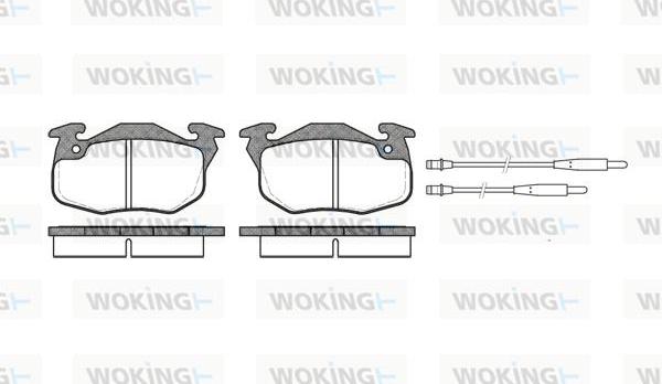 Woking P0923.44 - Тормозные колодки, дисковые, комплект avtokuzovplus.com.ua