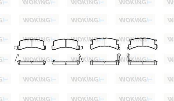 Woking P0963.04 - Тормозные колодки, дисковые, комплект autodnr.net