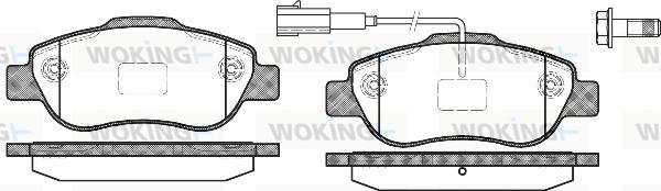 Woking P10003.11 - Гальмівні колодки, дискові гальма autocars.com.ua