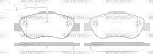 Woking P10003.12 - Гальмівні колодки, дискові гальма autocars.com.ua