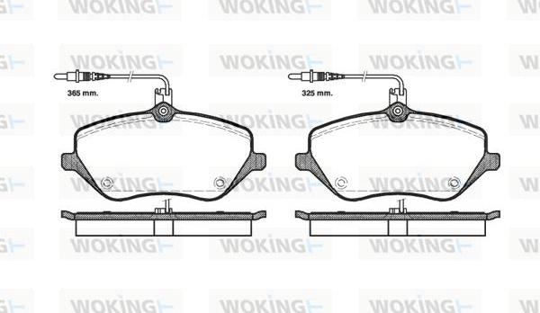 Woking P10013.04 - Гальмівні колодки, дискові гальма autocars.com.ua