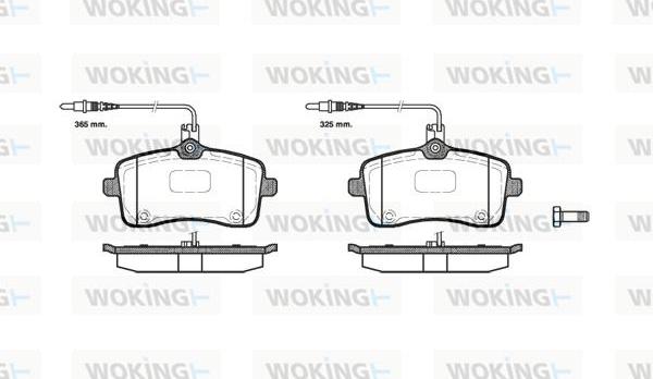 Woking P10023.04 - Гальмівні колодки, дискові гальма autocars.com.ua
