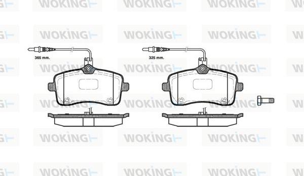 Woking P10023.04 - Тормозные колодки, дисковые, комплект avtokuzovplus.com.ua