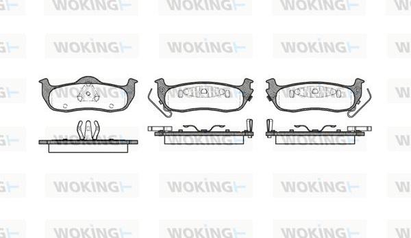 Woking P10063.02 - Гальмівні колодки, дискові гальма autocars.com.ua