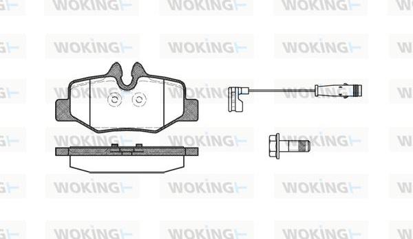 Woking P10103.02 - Тормозные колодки, дисковые, комплект avtokuzovplus.com.ua