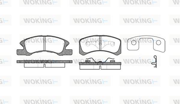 Woking P10113.02 - Гальмівні колодки, дискові гальма autocars.com.ua