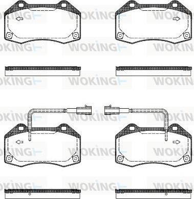 Woking P10133.10 - Гальмівні колодки, дискові гальма autocars.com.ua