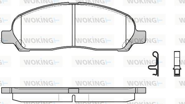 Woking P10203.02 - Гальмівні колодки, дискові гальма autocars.com.ua