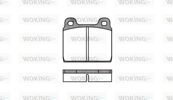 Woking P1023.20 - Тормозные колодки, дисковые, комплект avtokuzovplus.com.ua