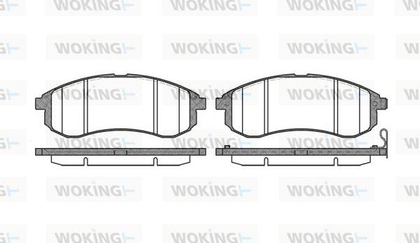 Woking P10293.01 - Гальмівні колодки, дискові гальма autocars.com.ua