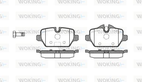 Woking P10323.00 - Тормозные колодки, дисковые, комплект avtokuzovplus.com.ua