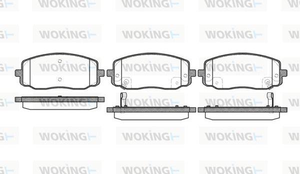 Woking P10333.02 - Тормозные колодки, дисковые, комплект avtokuzovplus.com.ua