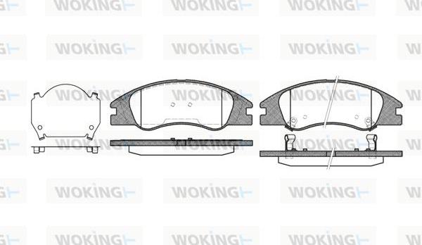 Woking P10343.02 - Тормозные колодки, дисковые, комплект autodnr.net