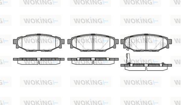 Woking P10363.01 - Тормозные колодки, дисковые, комплект avtokuzovplus.com.ua