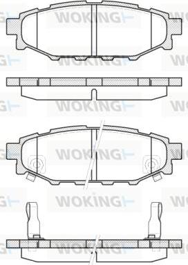 Woking P10363.12 - Гальмівні колодки, дискові гальма autocars.com.ua