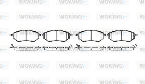 Woking P10373.02 - Тормозные колодки, дисковые, комплект avtokuzovplus.com.ua