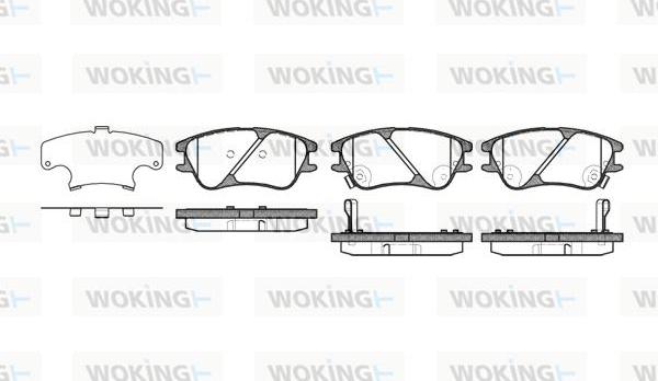 Woking P10393.02 - Тормозные колодки, дисковые, комплект avtokuzovplus.com.ua