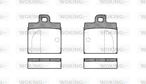 Woking P1043.00 - Тормозные колодки, дисковые, комплект avtokuzovplus.com.ua