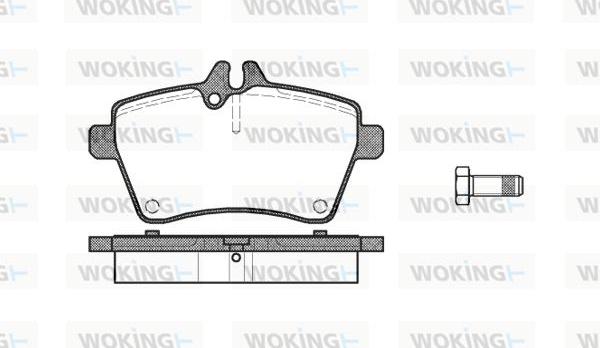 Woking P10443.00 - Тормозные колодки, дисковые, комплект avtokuzovplus.com.ua