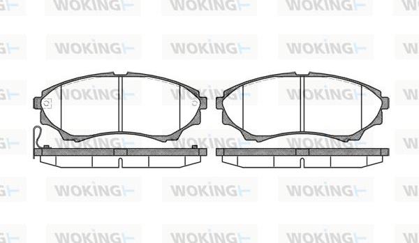 Woking P10513.00 - Тормозные колодки, дисковые, комплект avtokuzovplus.com.ua