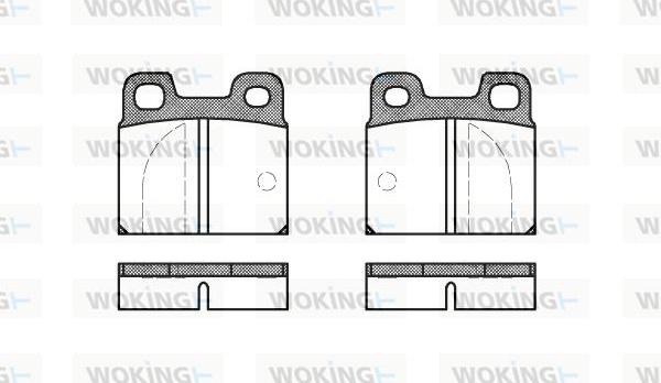 Woking P1053.00 - Гальмівні колодки, дискові гальма autocars.com.ua