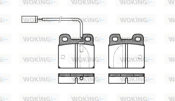 Woking P1053.11 - Тормозные колодки, дисковые, комплект avtokuzovplus.com.ua