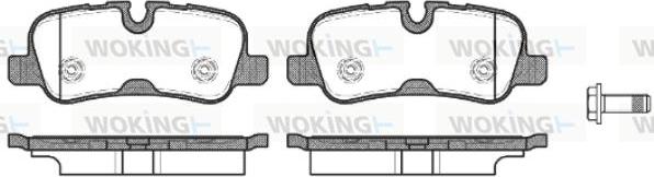 Woking P10593.10 - Тормозные колодки, дисковые, комплект avtokuzovplus.com.ua