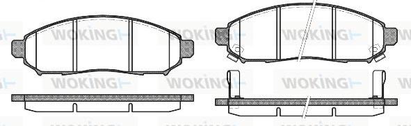 Woking P10623.12 - Гальмівні колодки, дискові гальма autocars.com.ua
