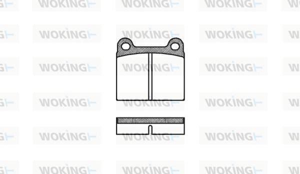Woking P1063.00 - Тормозные колодки, дисковые, комплект avtokuzovplus.com.ua