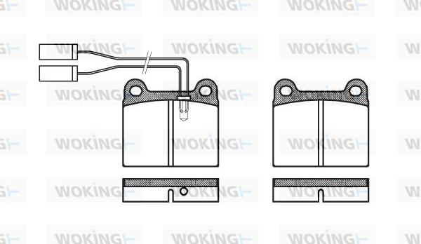 Woking P1063.01 - Тормозные колодки, дисковые, комплект autodnr.net